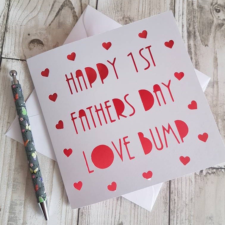 First Father's Day Card: Handmade Papercut Card From Bump