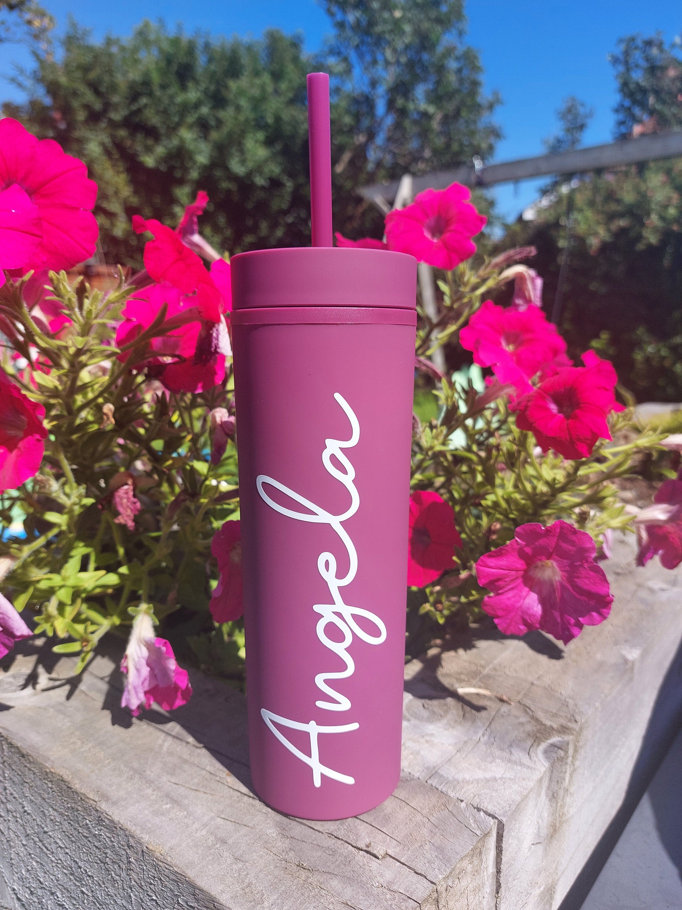 Personalised Bottle, Personalised Skinny Matte Tumbler, 16oz Skinny Tumbler, Personalised Skinny Tumbler, Personalised Tumbler, Gift For Her