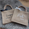 Personalised Bridesmaid Jute Bag, Hen Party Gift, Bridesmaid Gift Bag