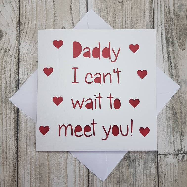 Daddy To Be Card: Papercut First Father's Day Card From Bump