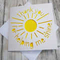 Thank You Teacher Card: Helping Me Shine Papercut Design