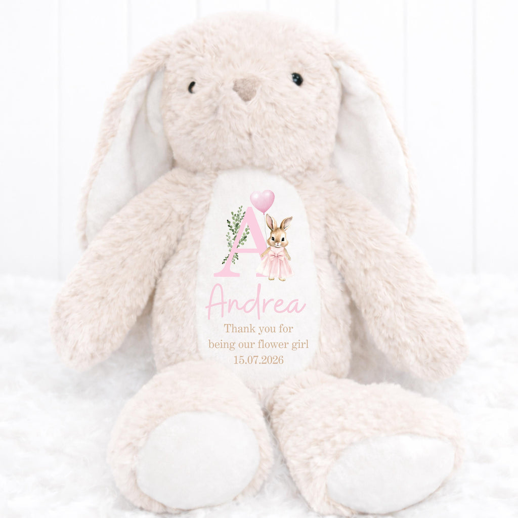 Personalised Flower Girl Bunny, Flower Girl Gift, Thank You Flower Girl, Flower Girl Proposal
