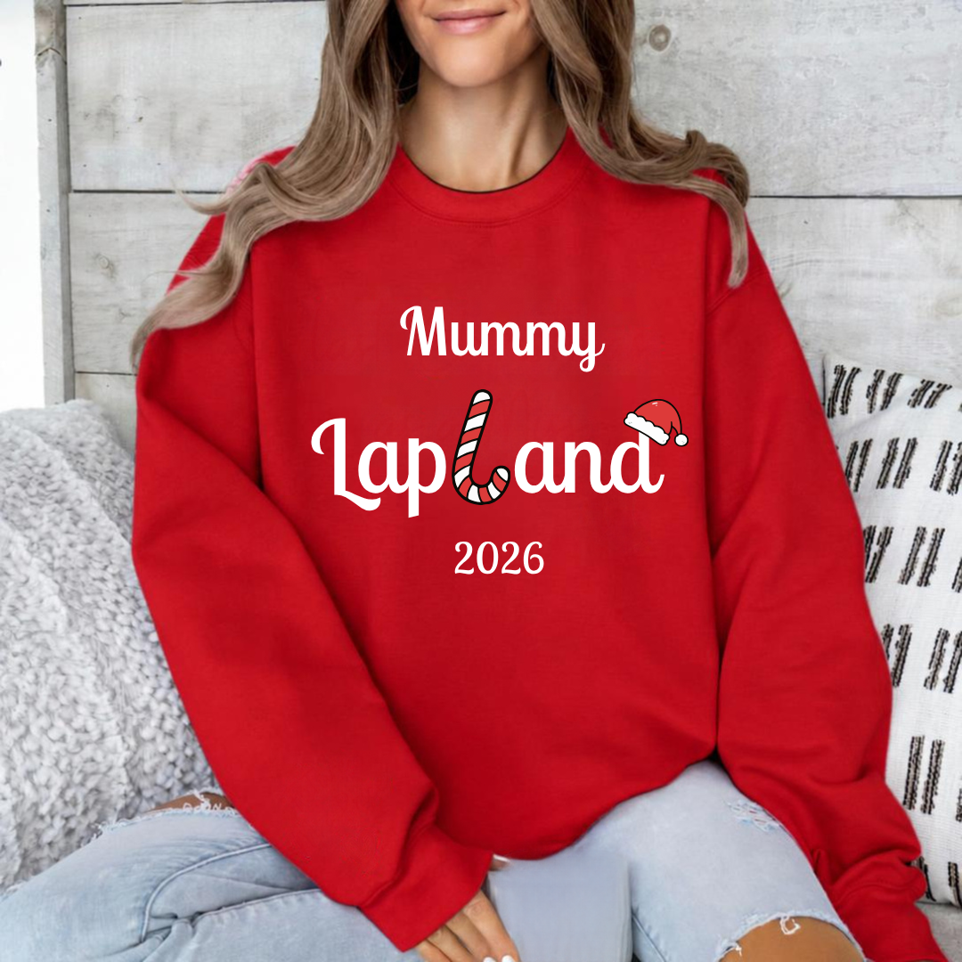 Personalised Lapland 2026 Sweatshirt – Navy or Red Family Jumpers