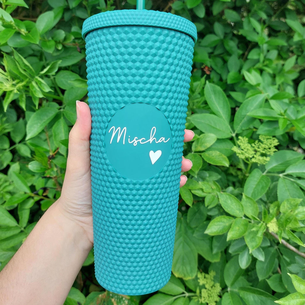 Personalized Studded Tumbler, 24oz Reusable Cup, Christmas Gift