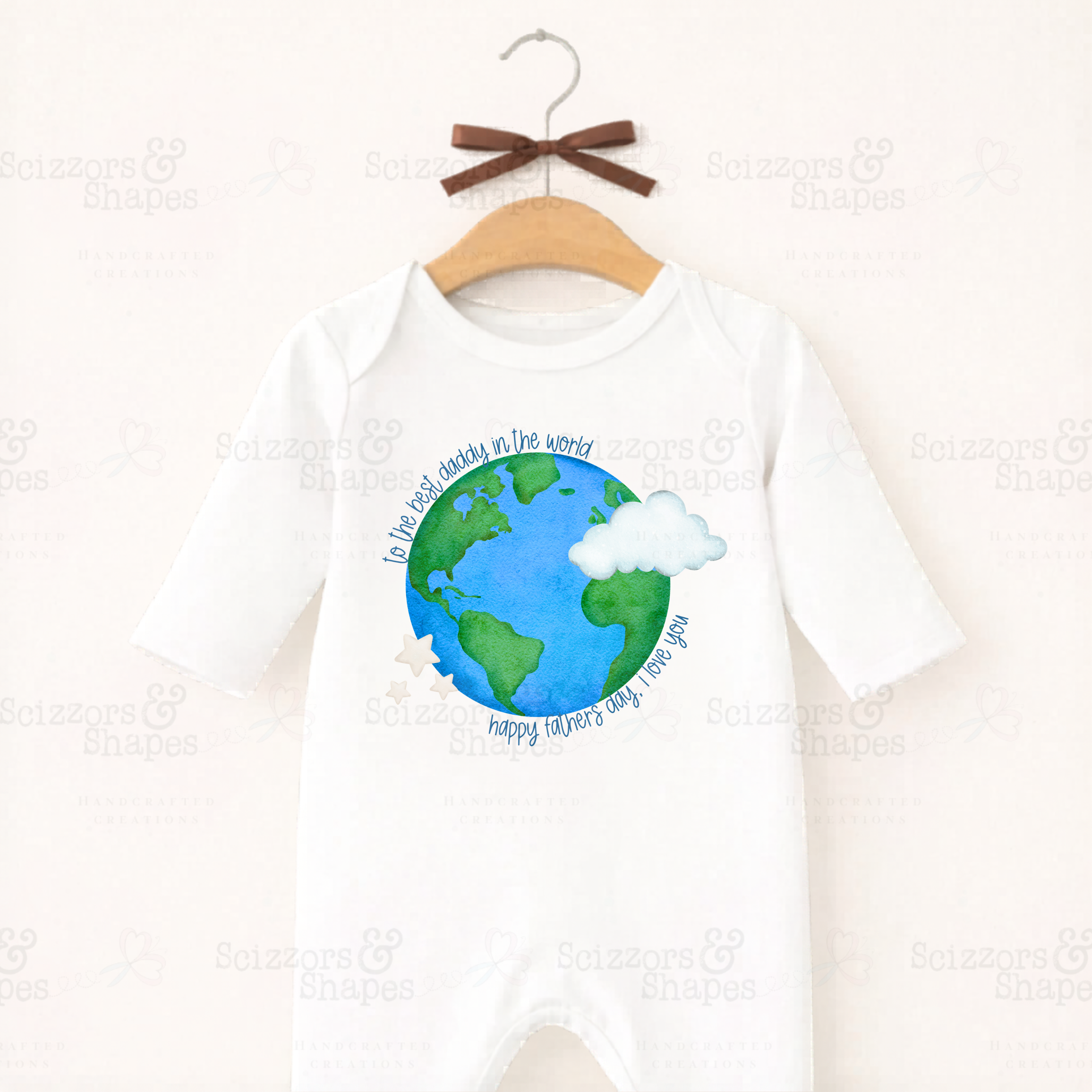 Best Daddy In The World Sleepsuit, Best Daddy Fathers Day Gift, Fathers Day Rompersuit