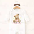 Happy Fathers Day Sleepsuit, Fathers Day Gift, Baby Fathers Day Outfit
