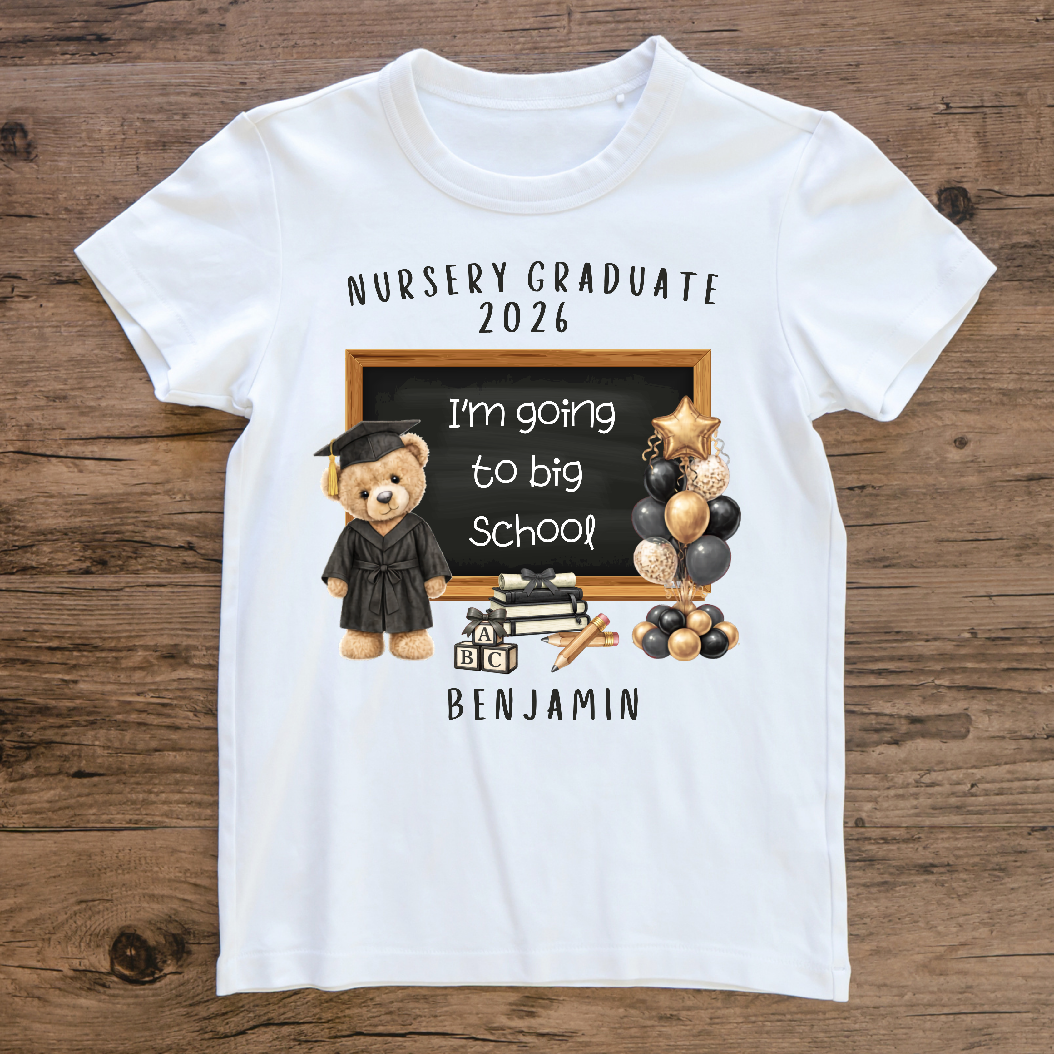 Personalised 2026 Nursery Leavers Tshirt, Nursery Graduate Tshirt