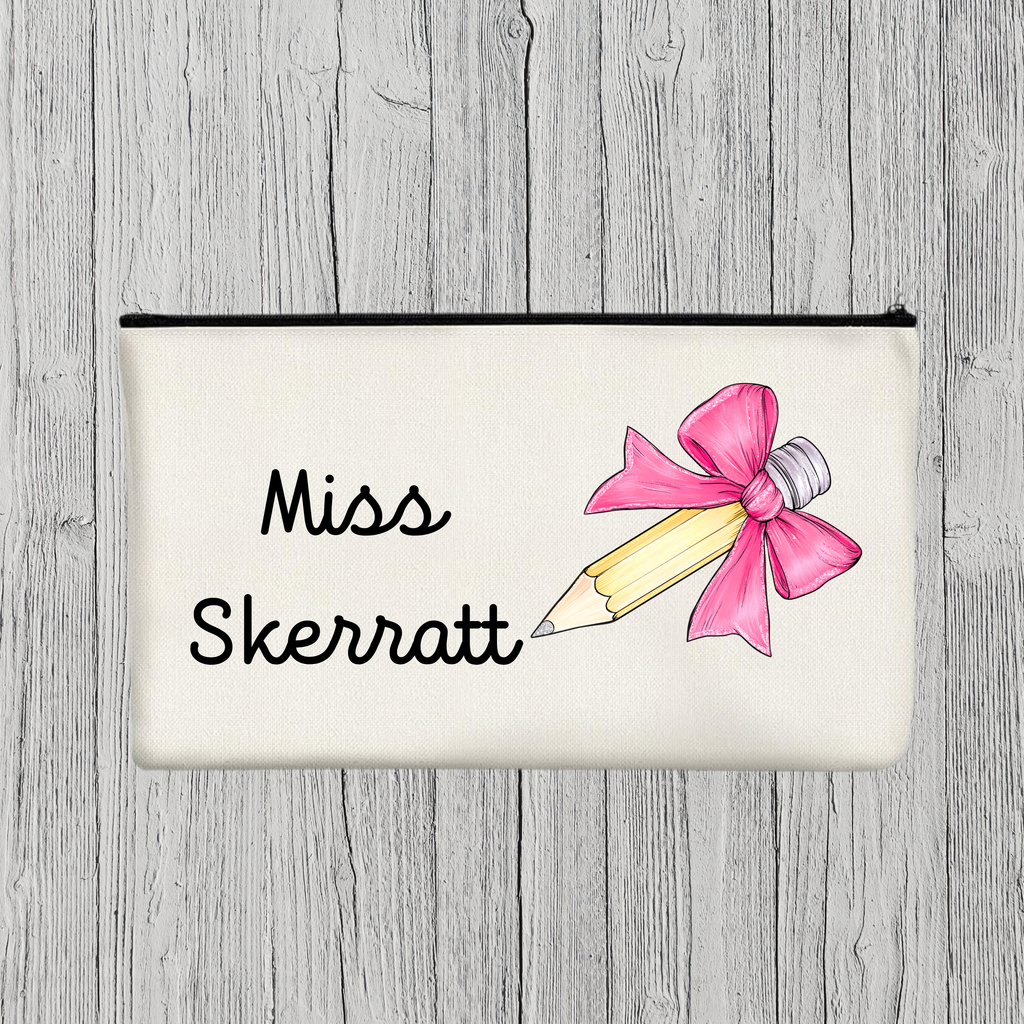 Personalised Teacher Pencil Case, Teacher Thank You Gift, Teacher Appreciation, Teaching Assistant Gift