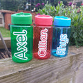 Personalised Kids Water Bottle, Back to School Name Bottle, 500ml Name Water Bottle