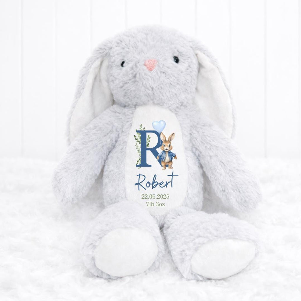 Personalised Baby Bunny Keepsake Teddy, Personalised Baby Gift, New Baby Gift, Baby Keepsake Gift, Baby Boy, Baby Girl