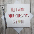 All I Want for Christmas Card, Handmade Papercut Card