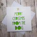Papercut Christmas Card From The Dog, Glitter Bone