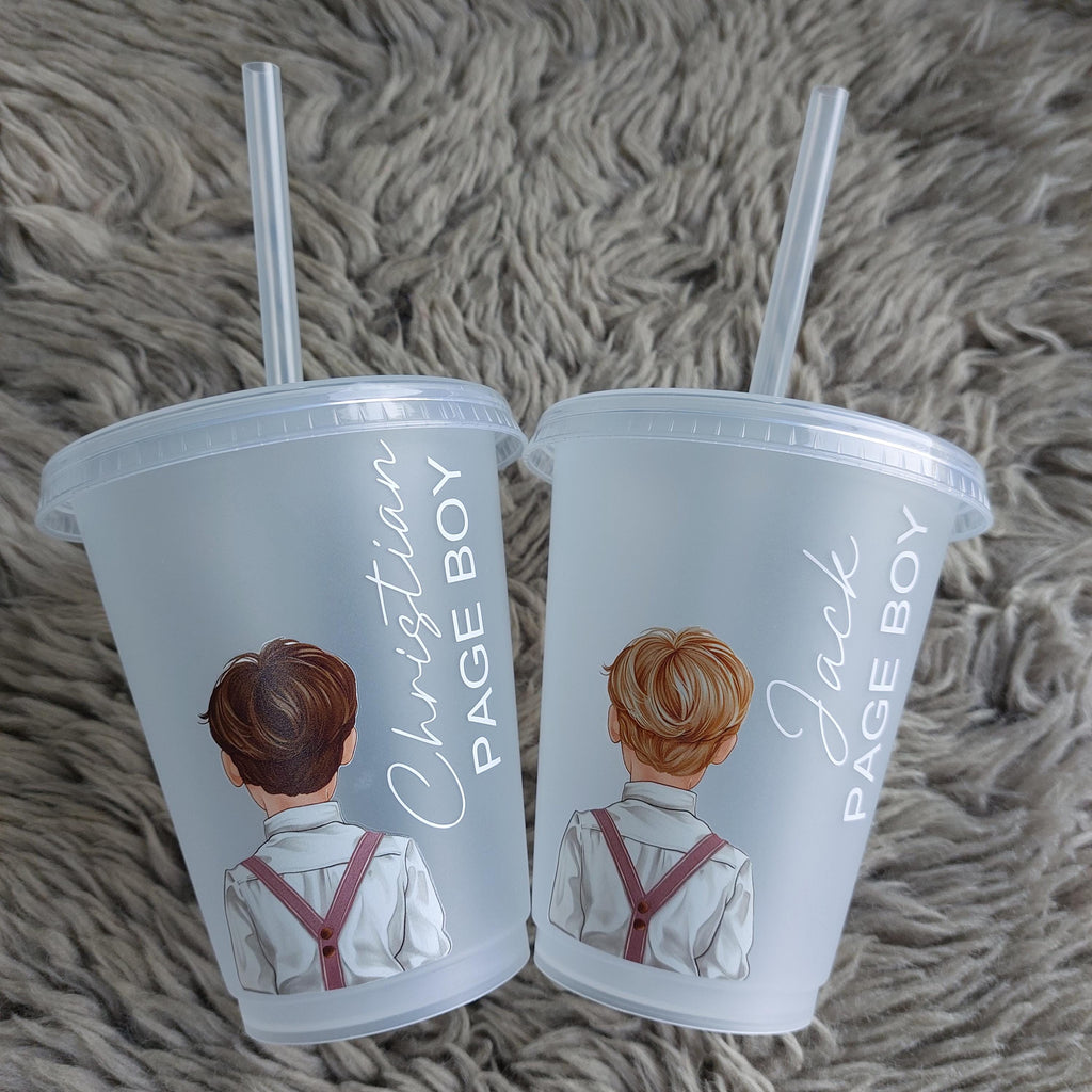 Personalised Page Boy Cold Cup: Wedding Favour Keepsake