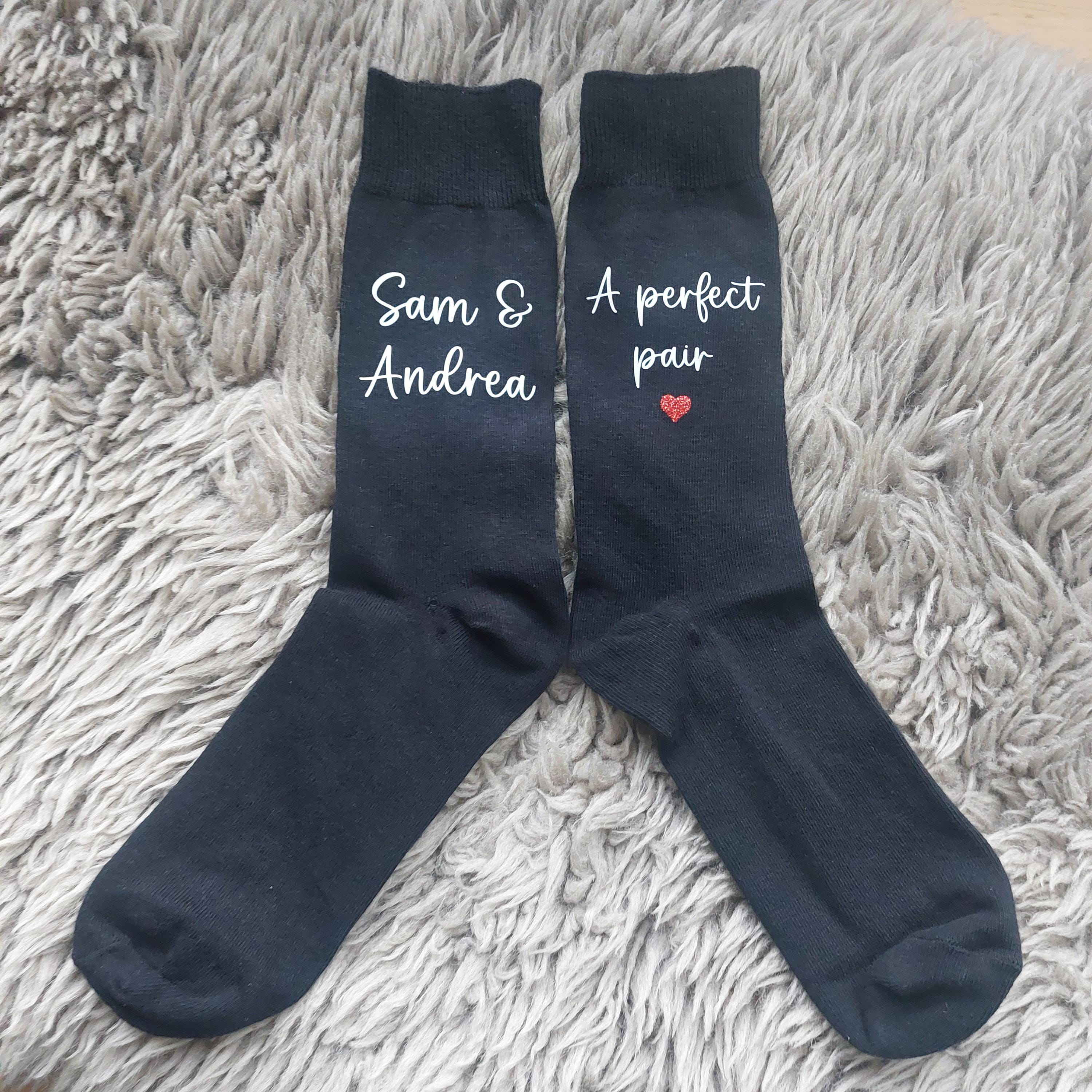 A Perfect Pair Personalised Valentines Socks, 2nd Anniversary Gift For Him, A Perfect Pair