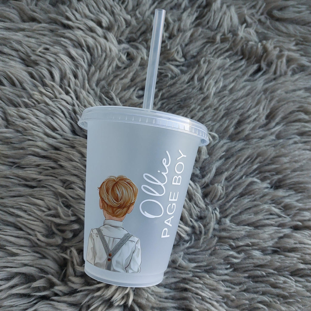 Personalised Page Boy Cold Cup: Wedding Favour Keepsake