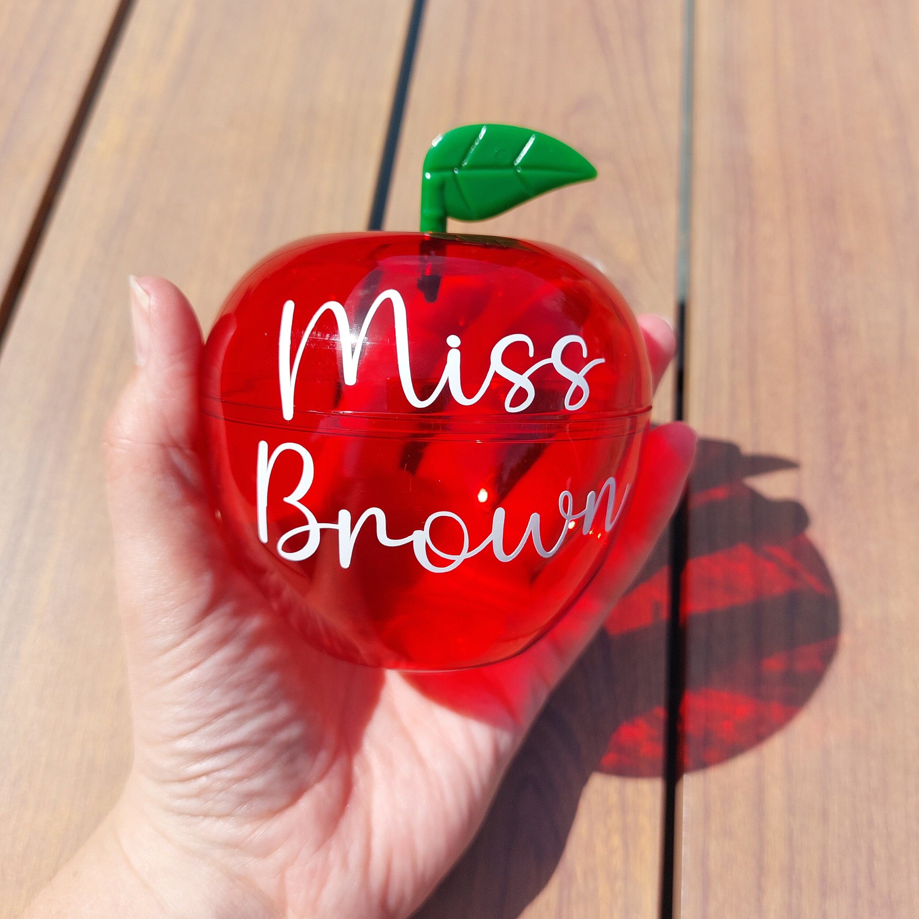 Personalised Fillable Teacher Apple: Thank You Gift