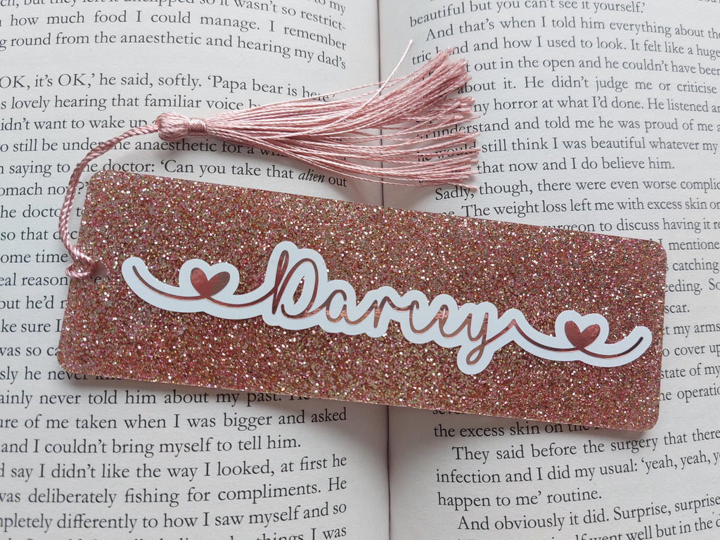 Personalised Acrylic Bookmark, Name Bookmark, Personalised Bookmark, Tassel Bookmark, Bookmark, Teacher Gift