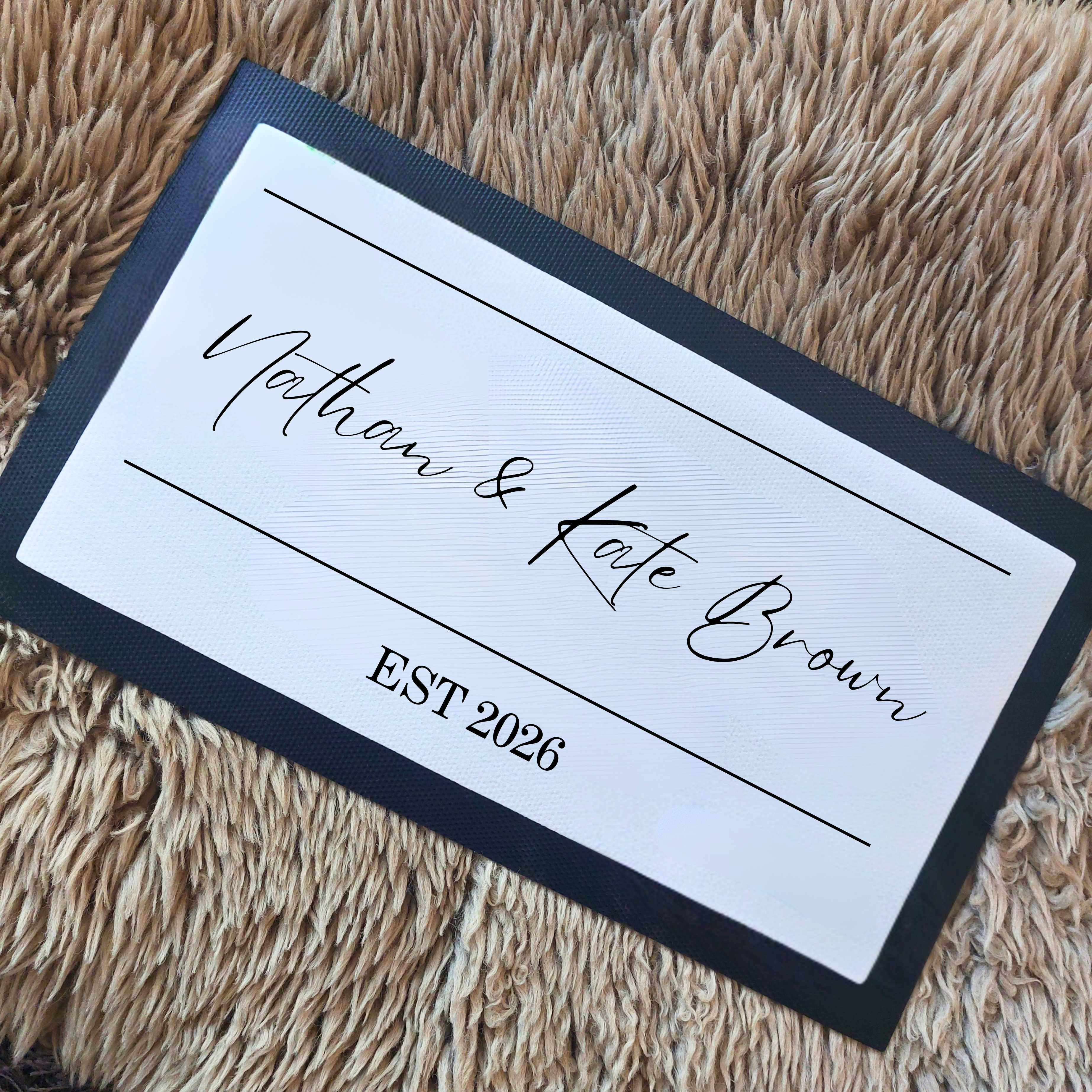 Personalised Wedding Bar Mat, Wedding Bar Runner, Party Bar Mat