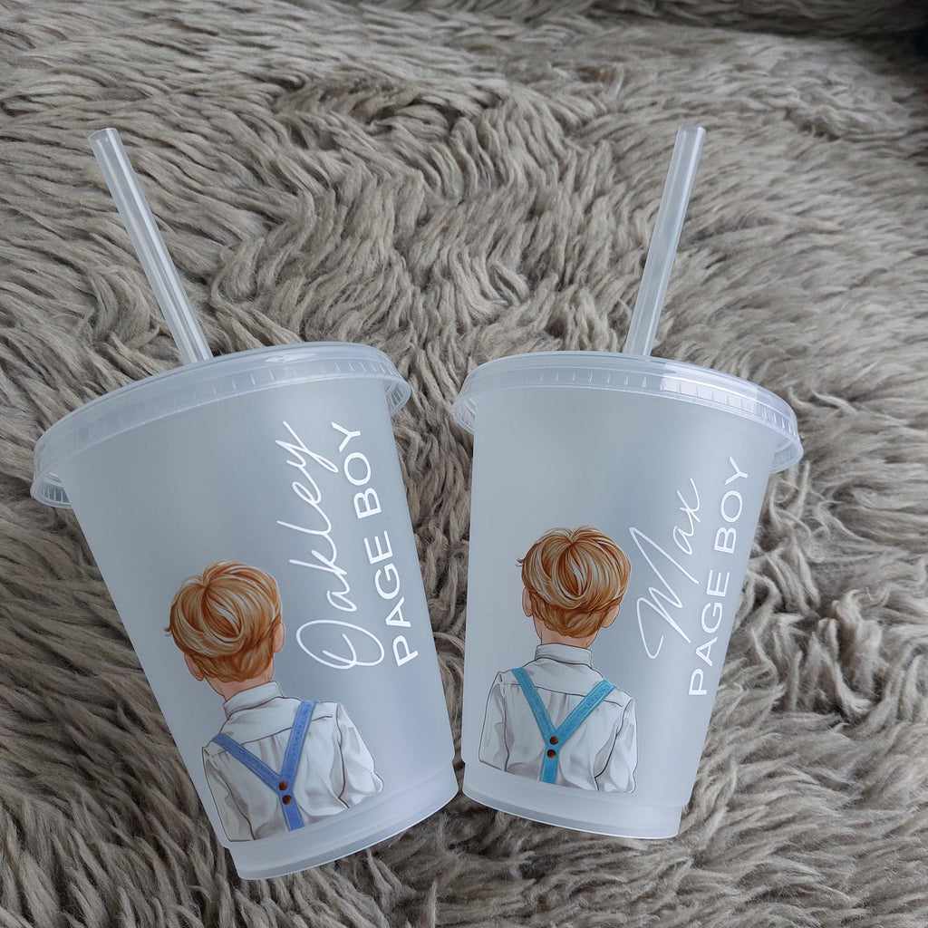 Personalised Page Boy Cold Cup: Wedding Favour Keepsake
