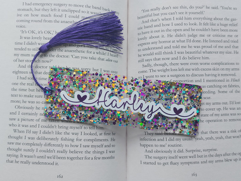 Personalised Acrylic Bookmark, Name Bookmark, Personalised Bookmark, Tassel Bookmark, Bookmark, Teacher Gift