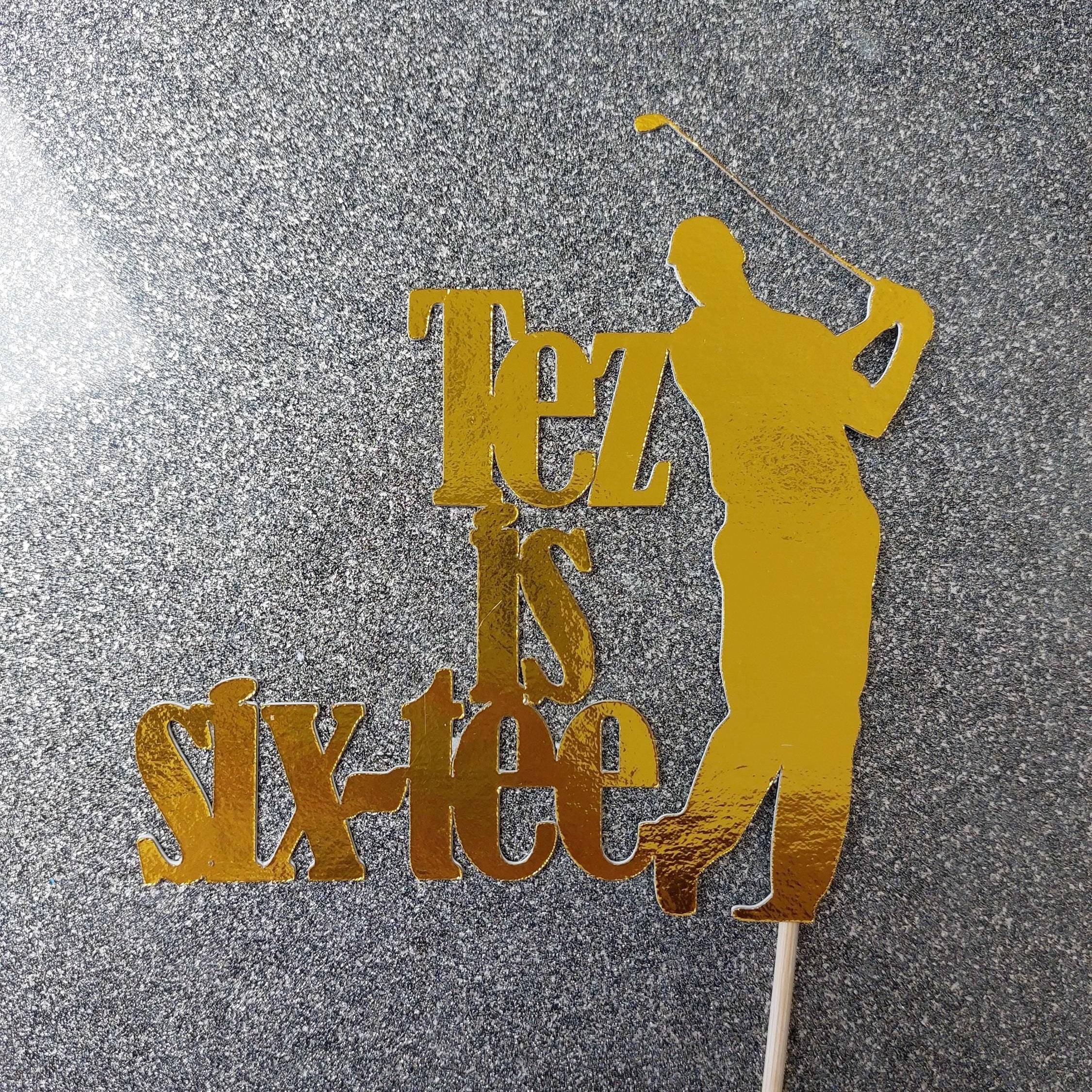 Personalised 60th Birthday Golf Cake Topper: Six-tee