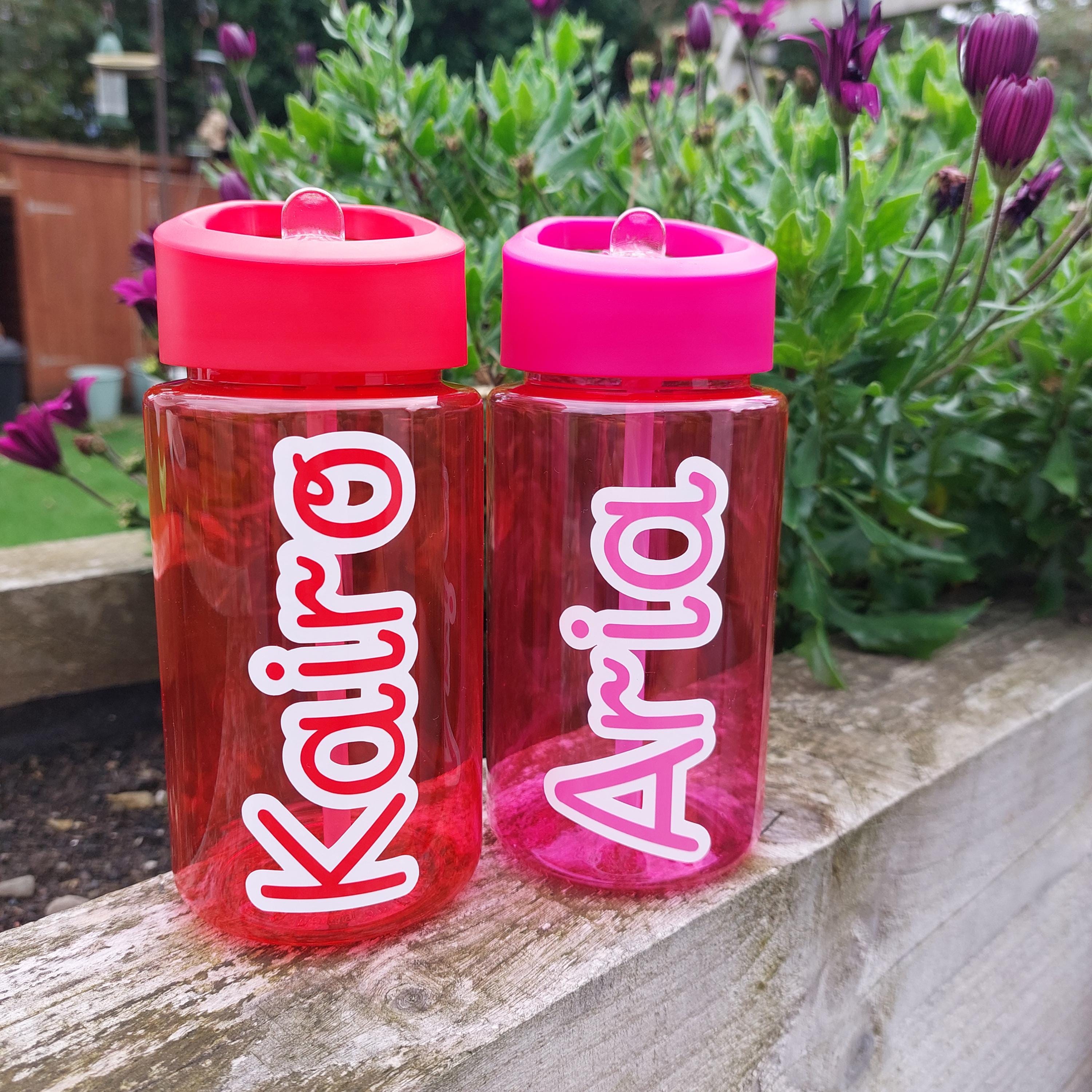 Personalised Kids Water Bottle, Back to School Name Bottle, 500ml Name Water Bottle