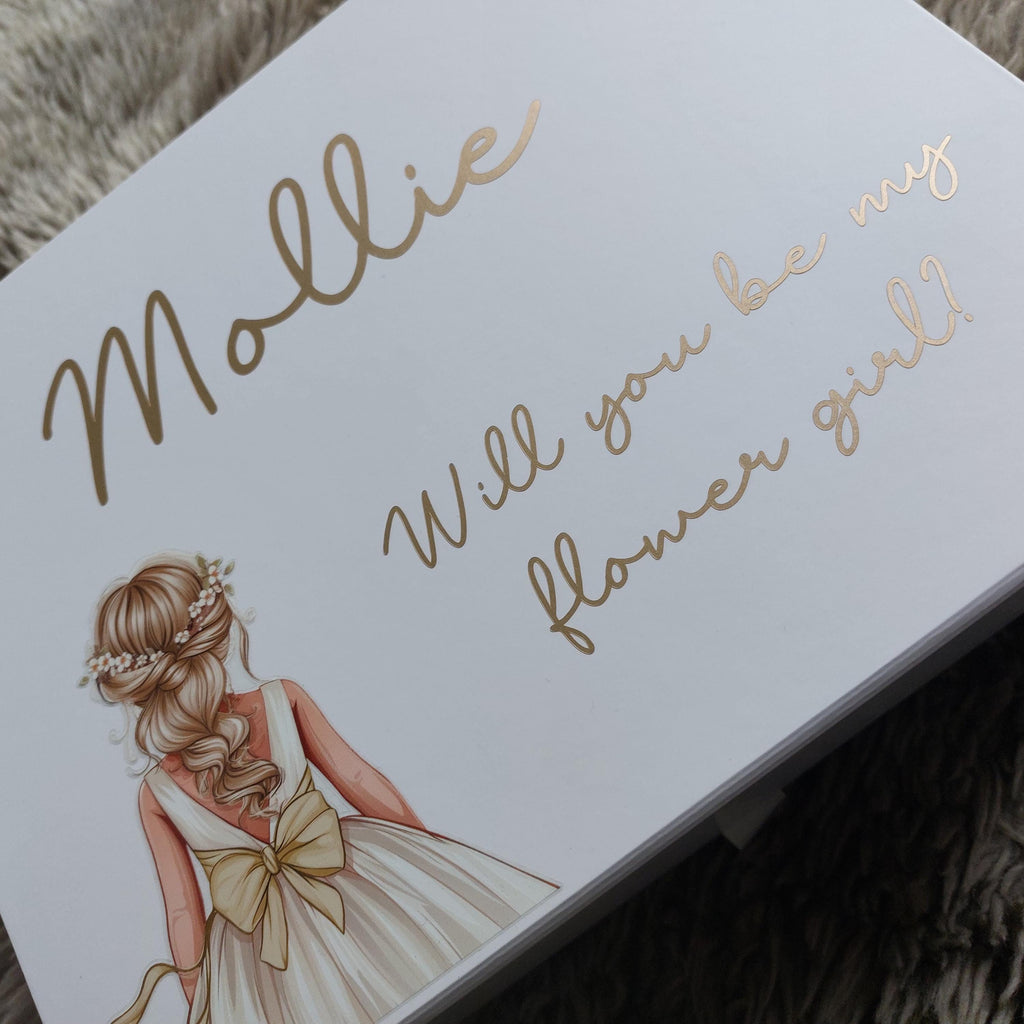 Personalised Flower Girl Proposal Gift Box, Will You Be Our Flower Girl Box