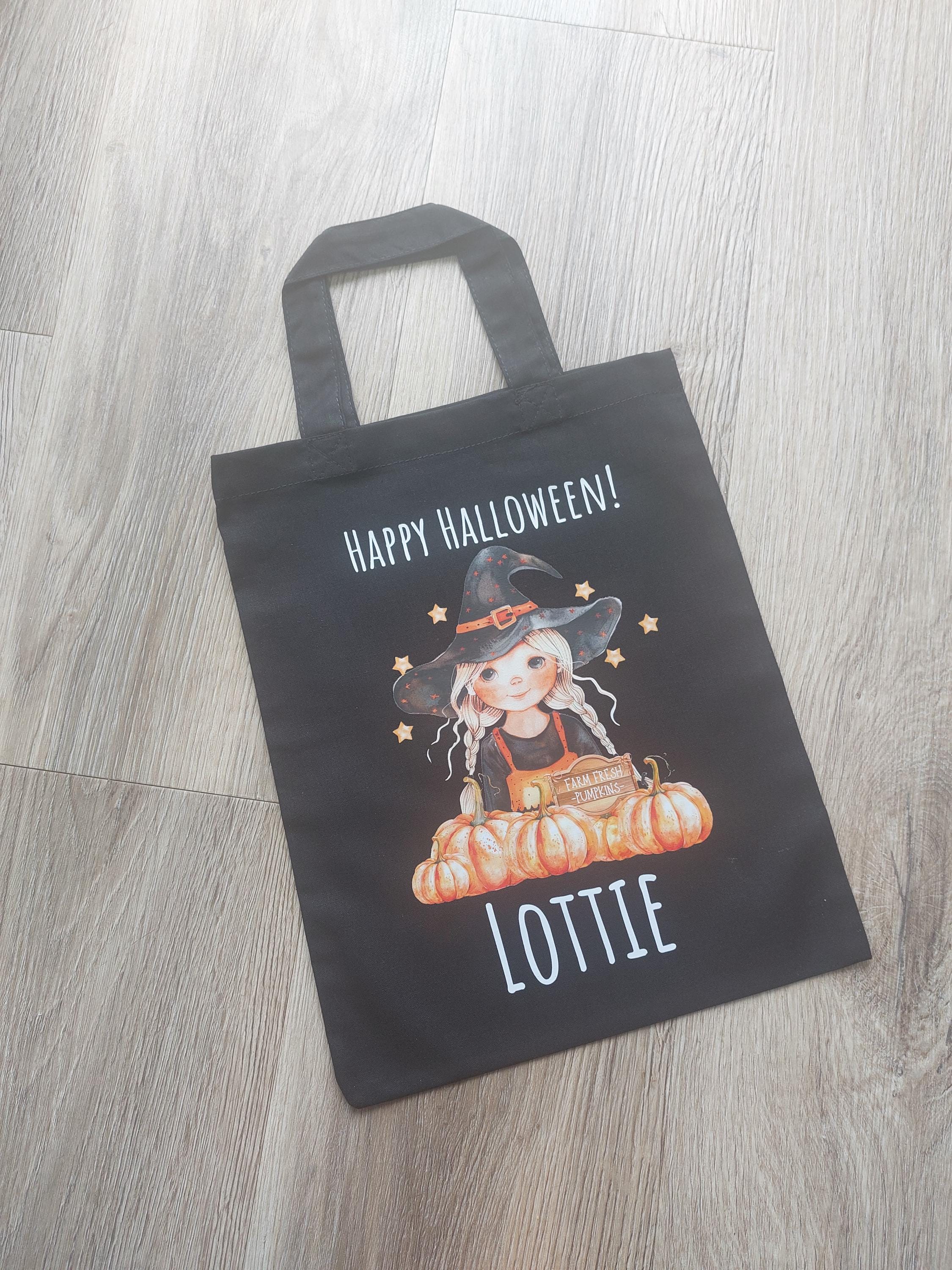 Personalised Halloween Trick or Treat Bag: Frankenstein, Dracula, Witch, Pumpkin