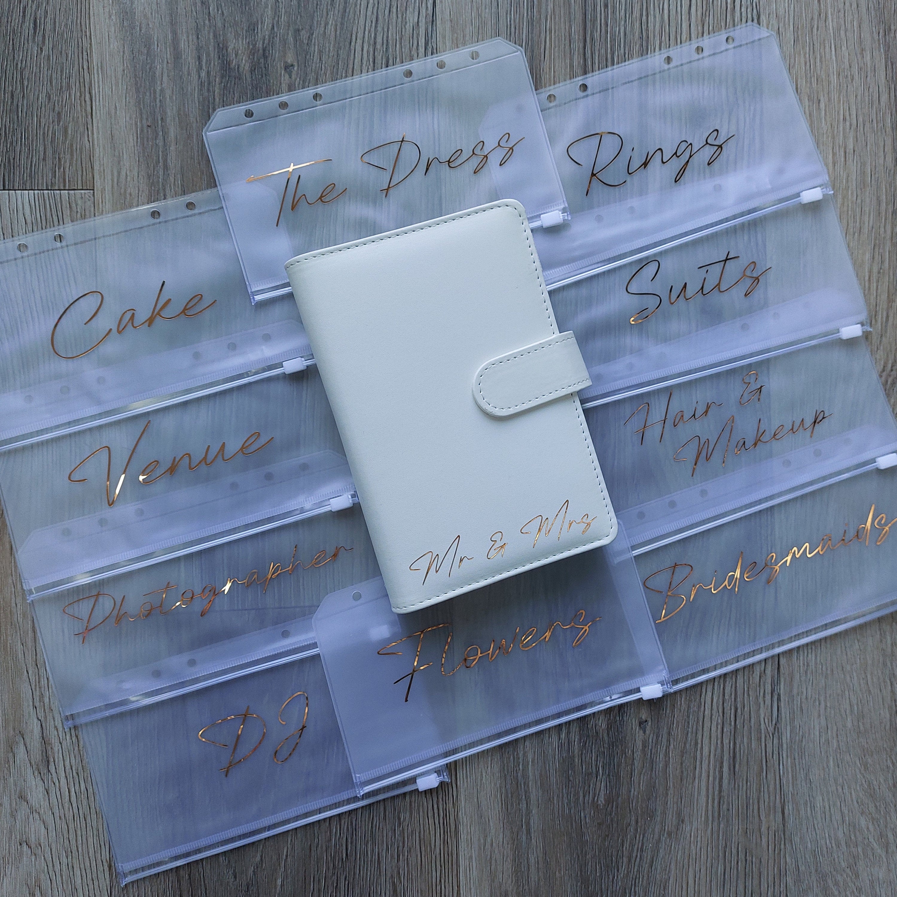 Personalised Wedding Budget Binder: Wedding Savings, A6 Planner with Cash Envelopes