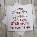 First Anniversary Card, 1st Anniversary Card, 1st Anniversary Gift, Paper Anniversary, First Wedding Anniversary, 1st Wedding Anniversary