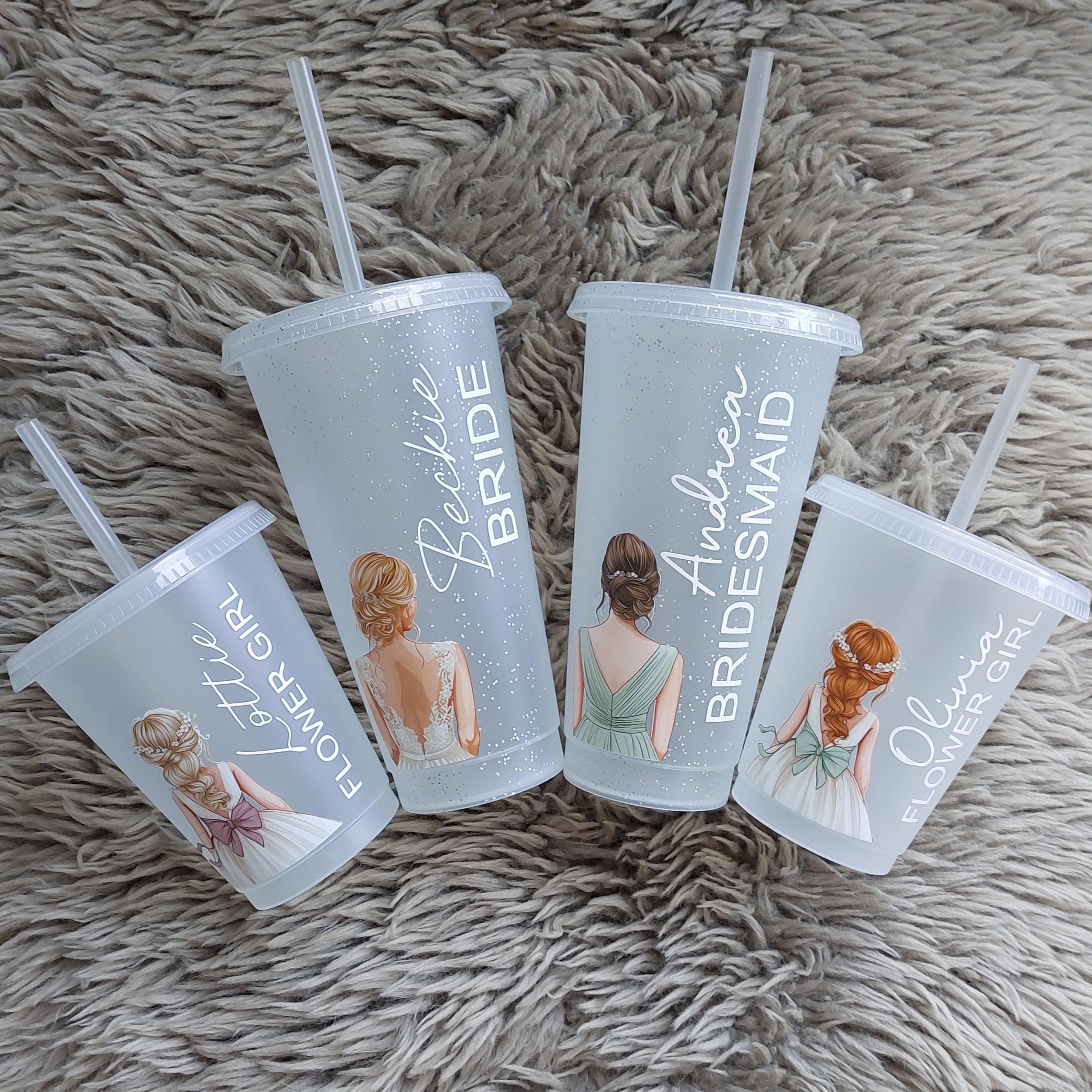Personalised Flower Girl Cold Cup: Wedding Party Favour