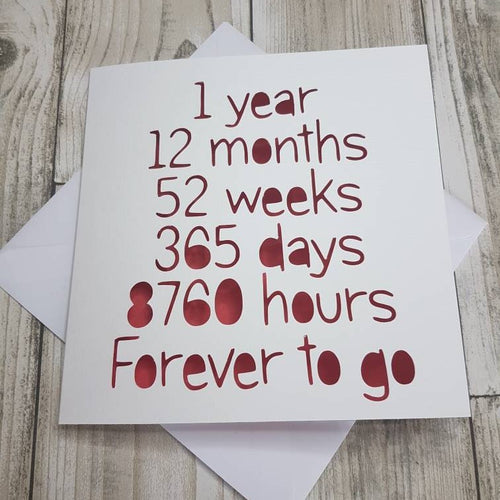 First Anniversary Card, 1st Anniversary Card, 1st Anniversary Gift, Paper Anniversary, First Wedding Anniversary, 1st Wedding Anniversary