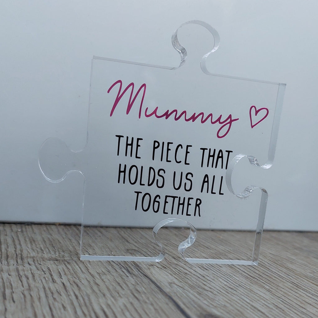 Acrylic Jigsaw Piece, Mother's Day Gift, Mum Keepsake