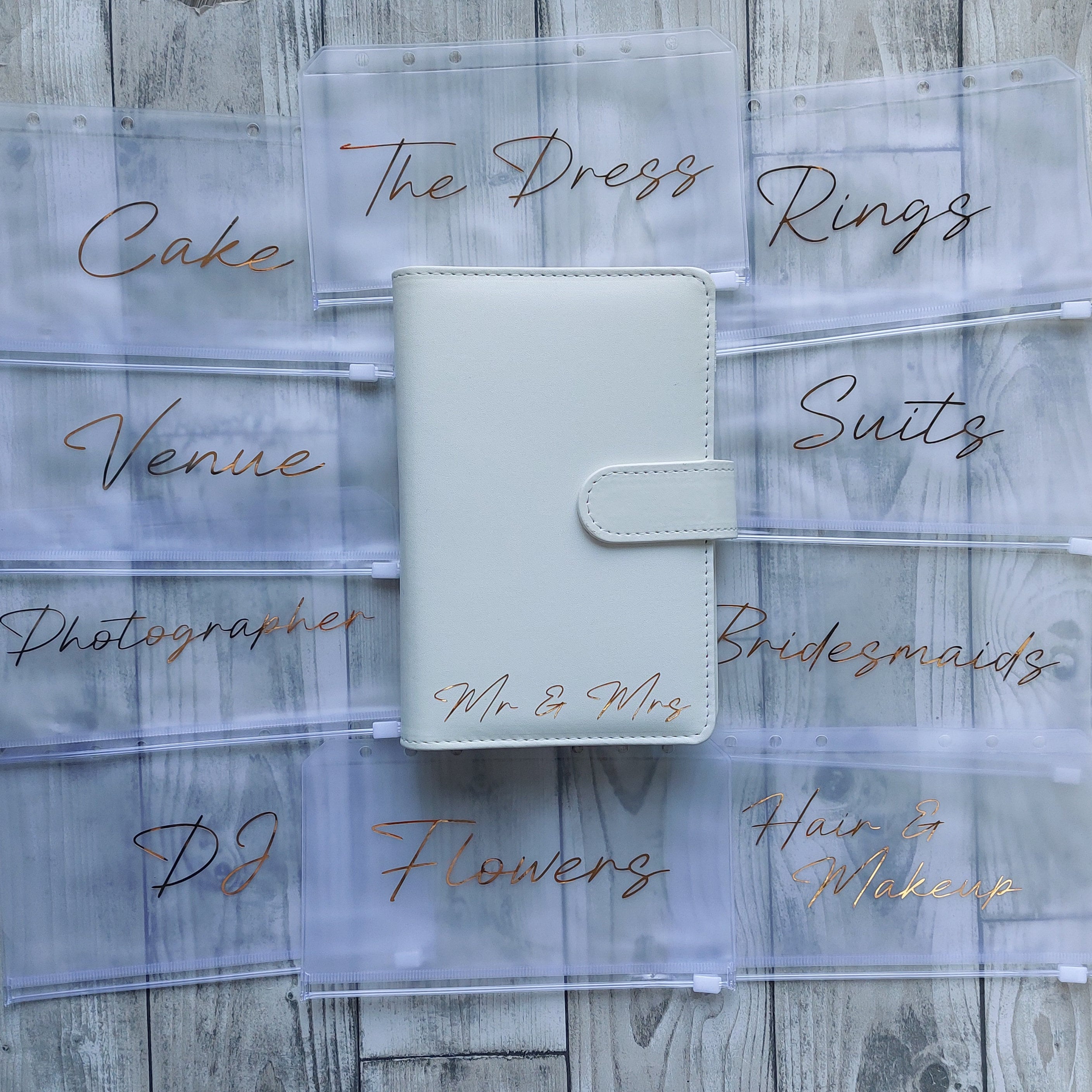 Personalised Wedding Budget Binder: Wedding Savings, A6 Planner with Cash Envelopes