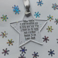 Personalised Teacher Christmas Star Bauble, Thank You Gift