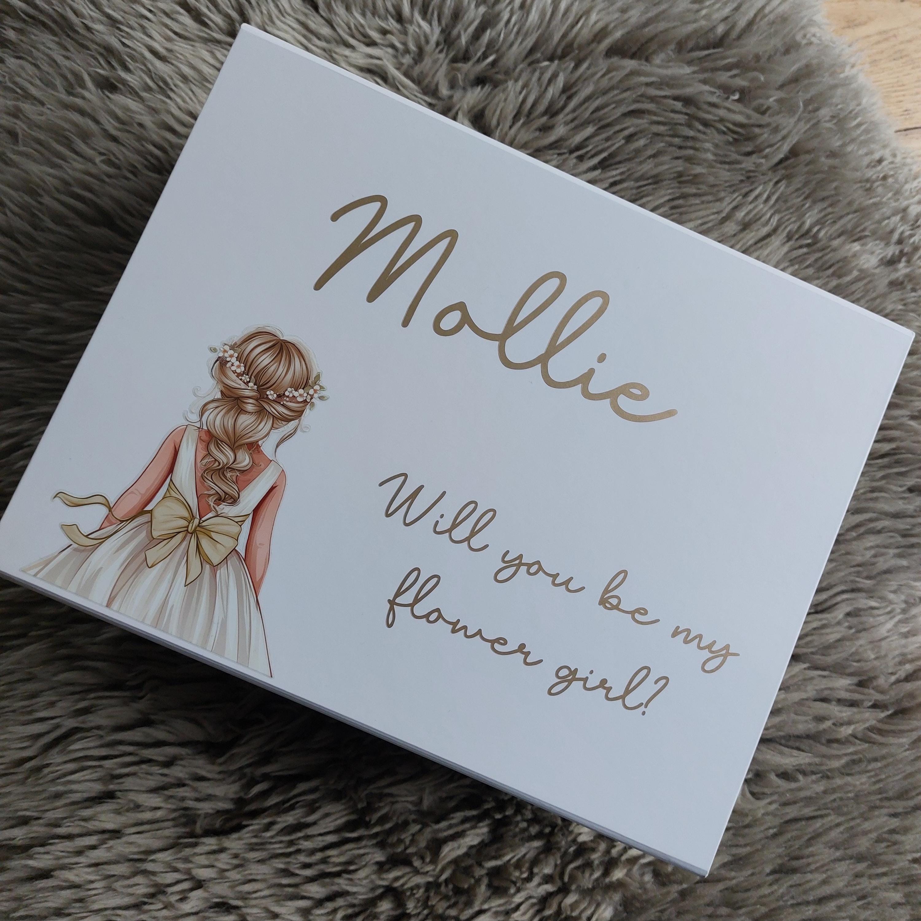 Personalised Flower Girl Proposal Gift Box, Will You Be Our Flower Girl Box