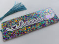 Personalised Glitter Acrylic Bookmark with Tassel