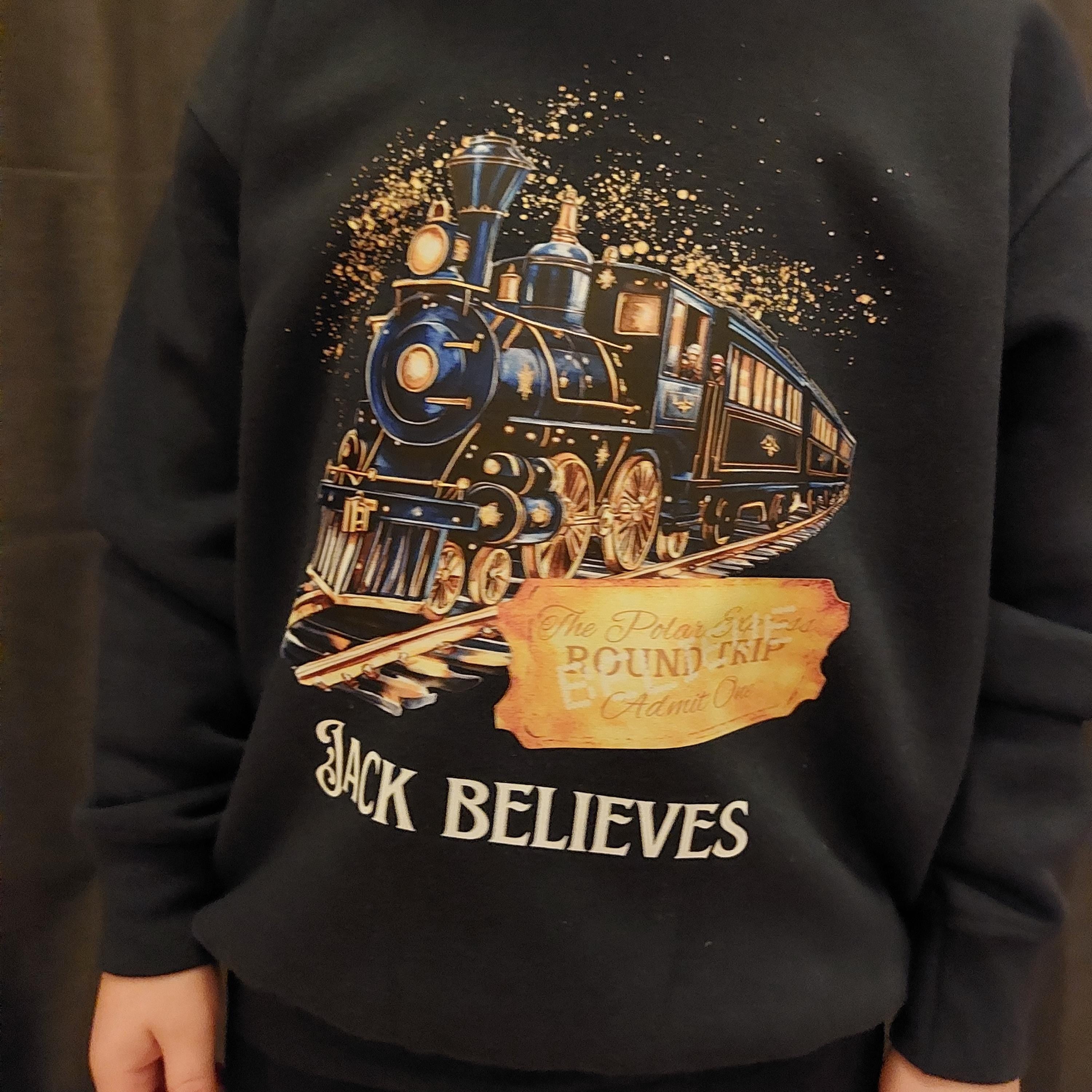 Personalised Kids Christmas Train Sweatshirt, Festive Jumper