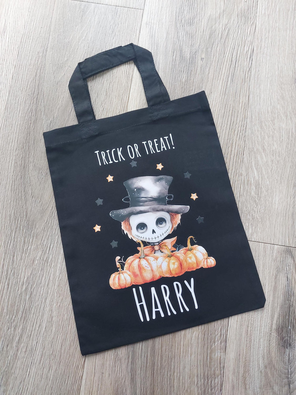 Personalised Halloween Trick or Treat Bag: Frankenstein, Dracula, Witch, Pumpkin
