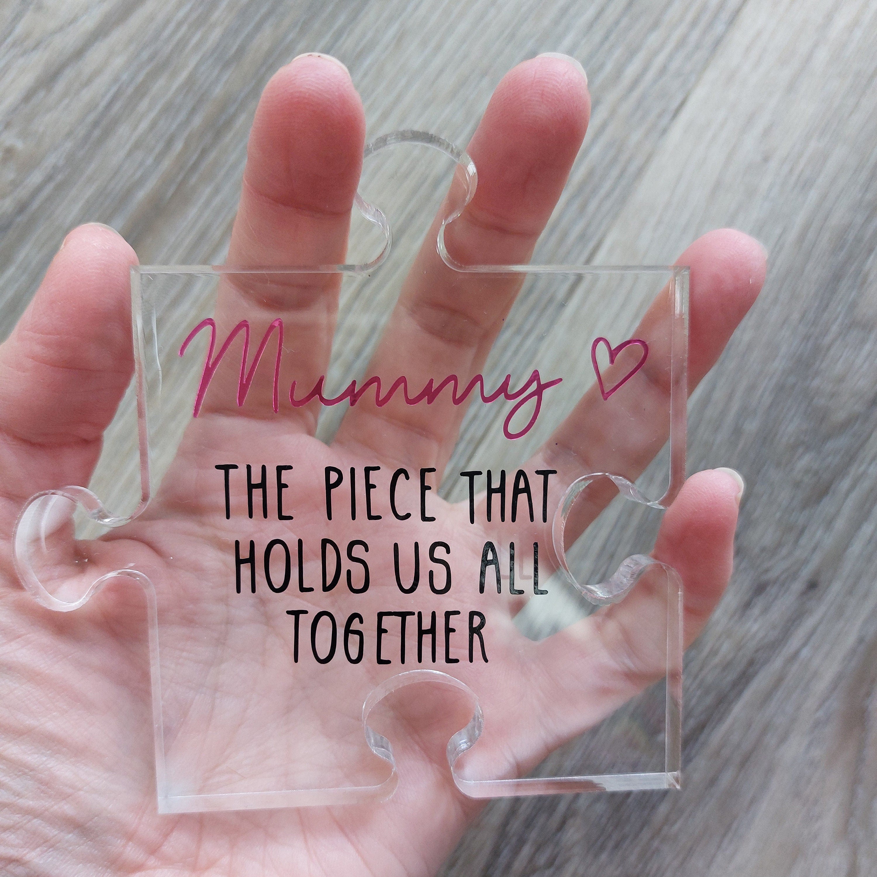 Acrylic Jigsaw Piece, Mother's Day Gift, Mum Keepsake