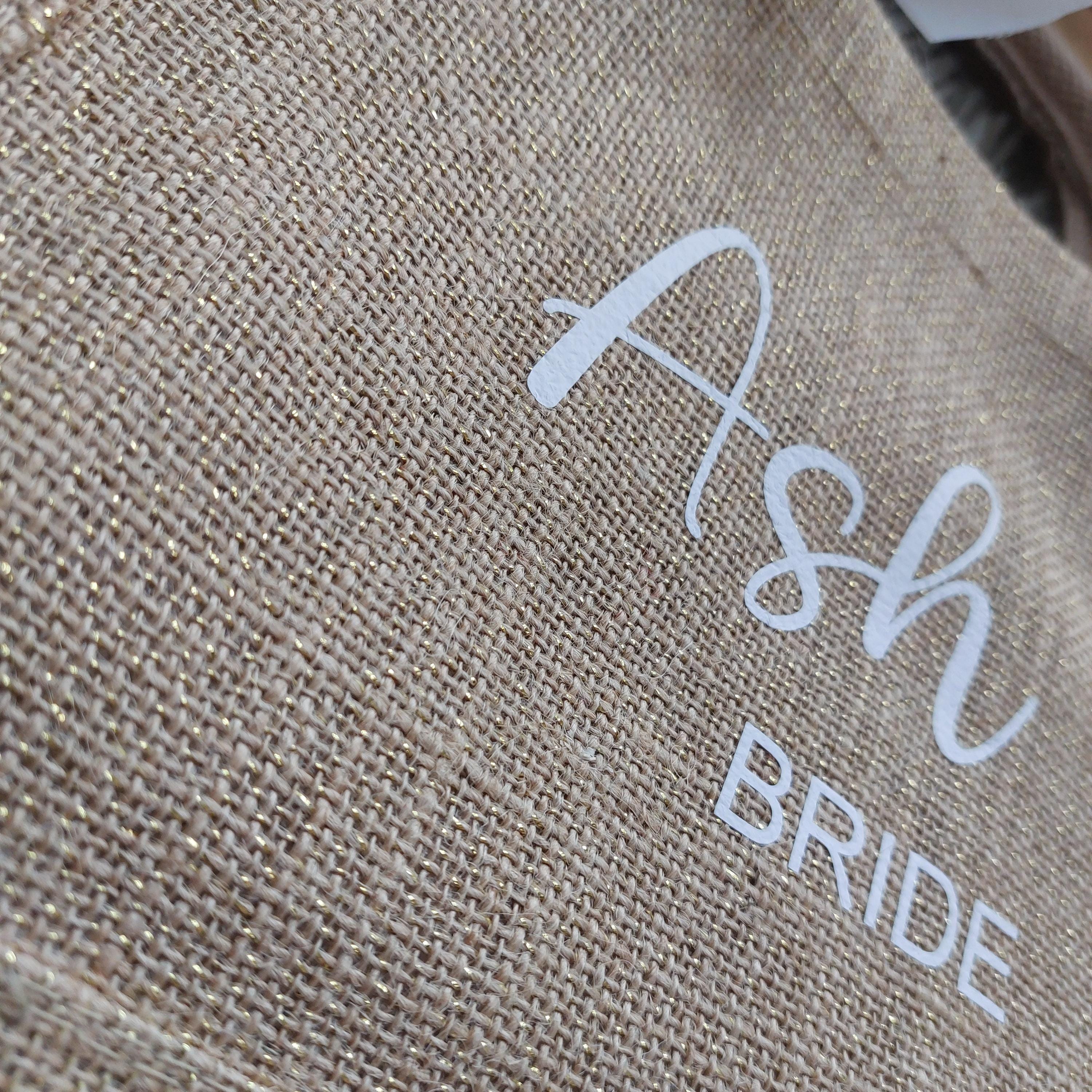 Personalised Bridesmaid Jute Bag, Hen Party Gift, Bridesmaid Gift Bag