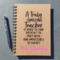 Personalised Teacher Appreciation Notebook: Teacher Thank You Gift, Kraft A5