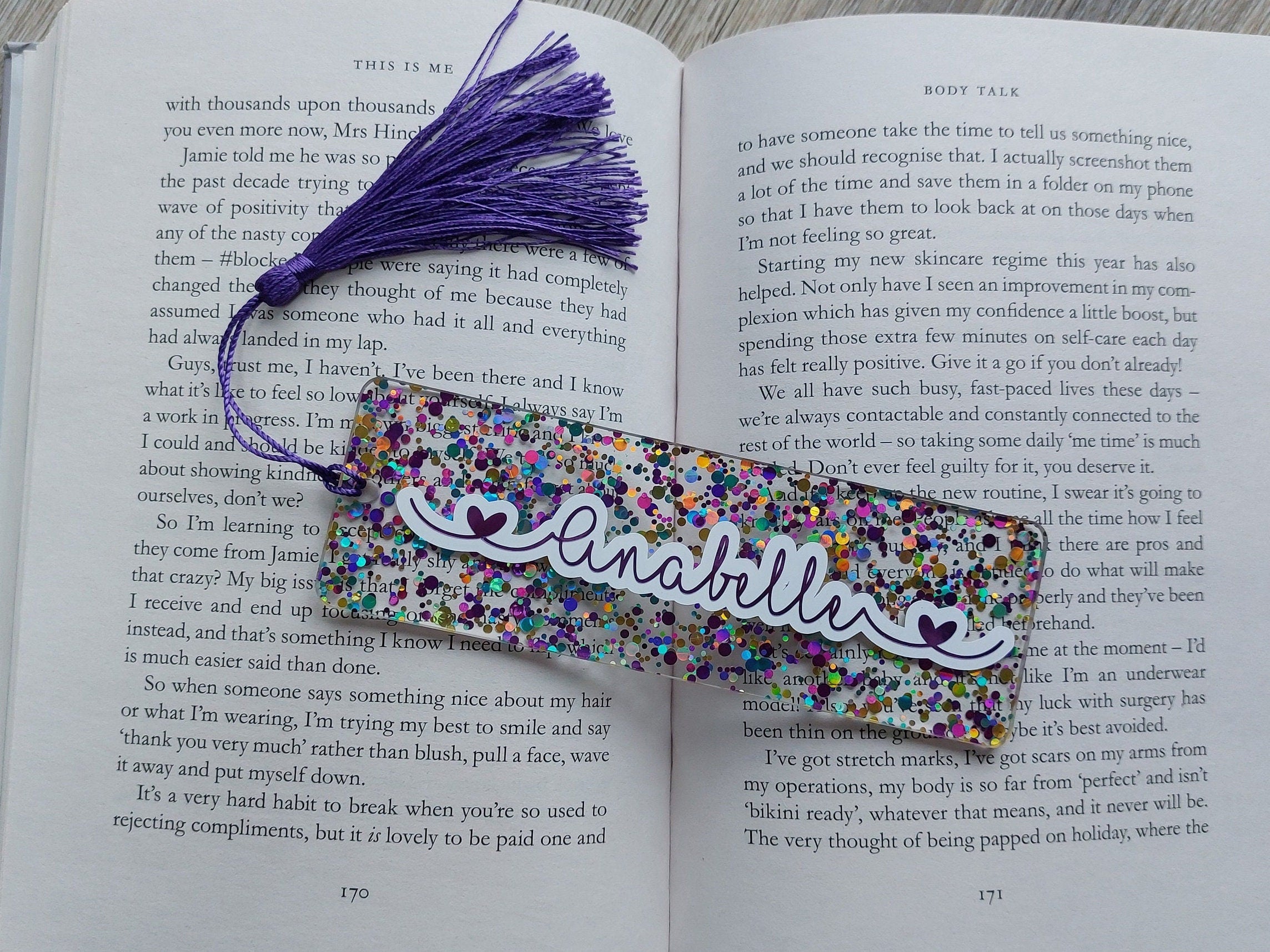 Personalised Acrylic Bookmark, Name Bookmark, Personalised Bookmark, Tassel Bookmark, Bookmark, Teacher Gift
