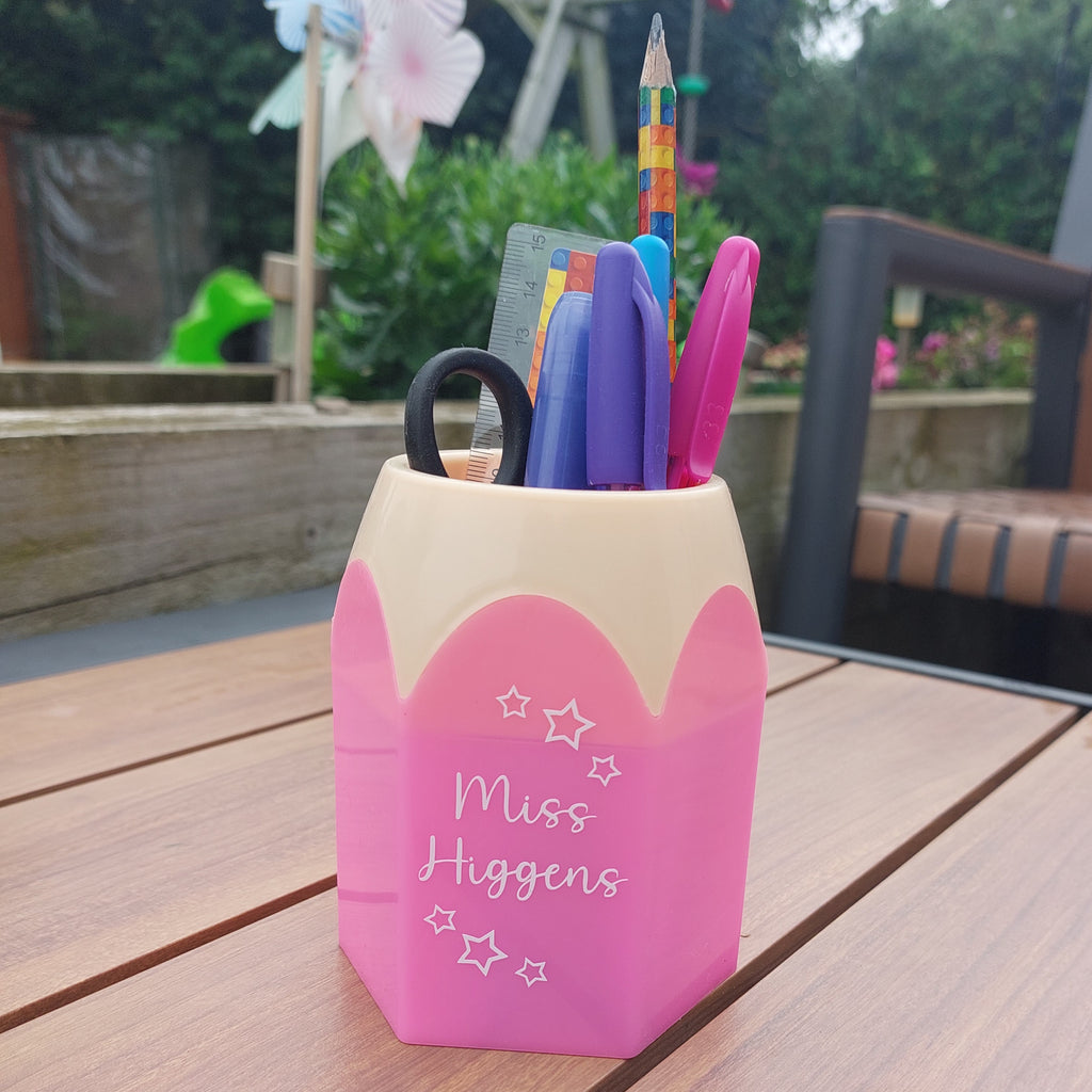 Personalised Teacher Pencil Pot, Teacher Thank You Gift, Teacher Pen Pot, Teacher Appreciation