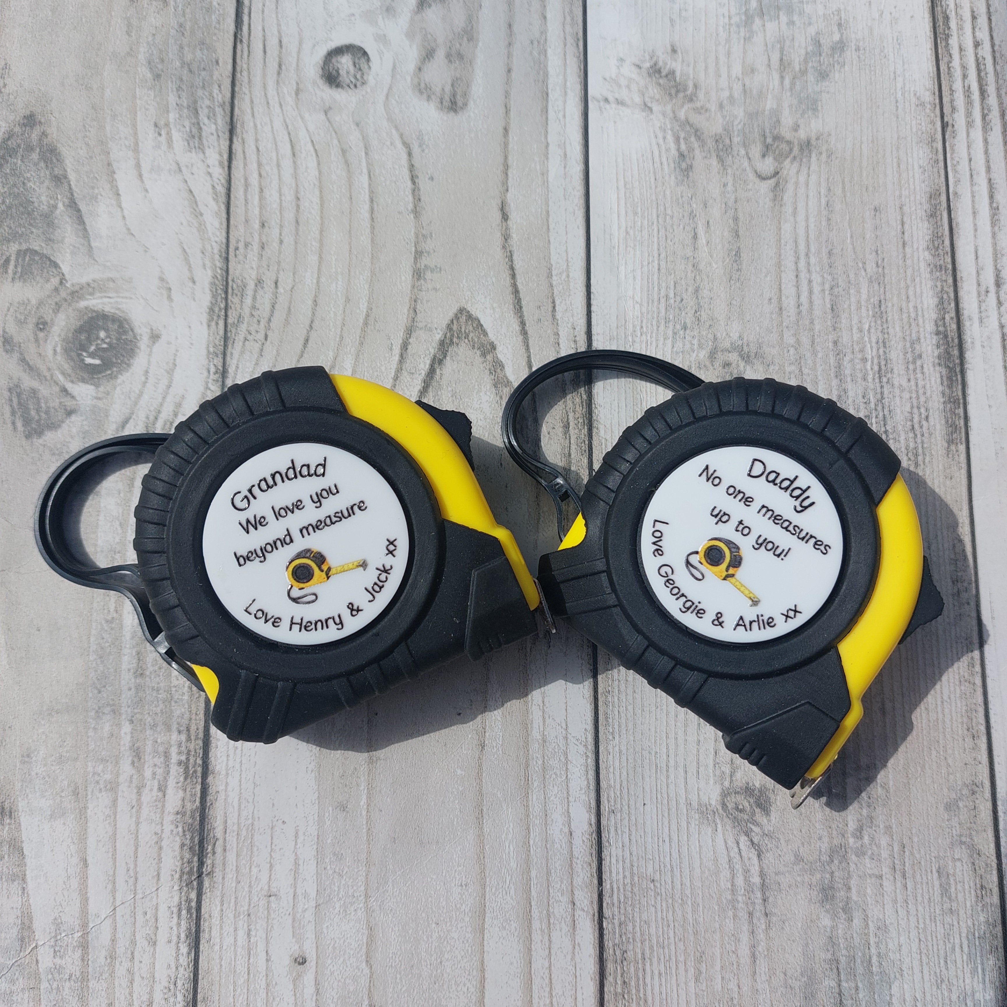 Personalised 5m Tape Measure, Fathers Day Gift, No One Measures Up To You, Loved Beyond Measure