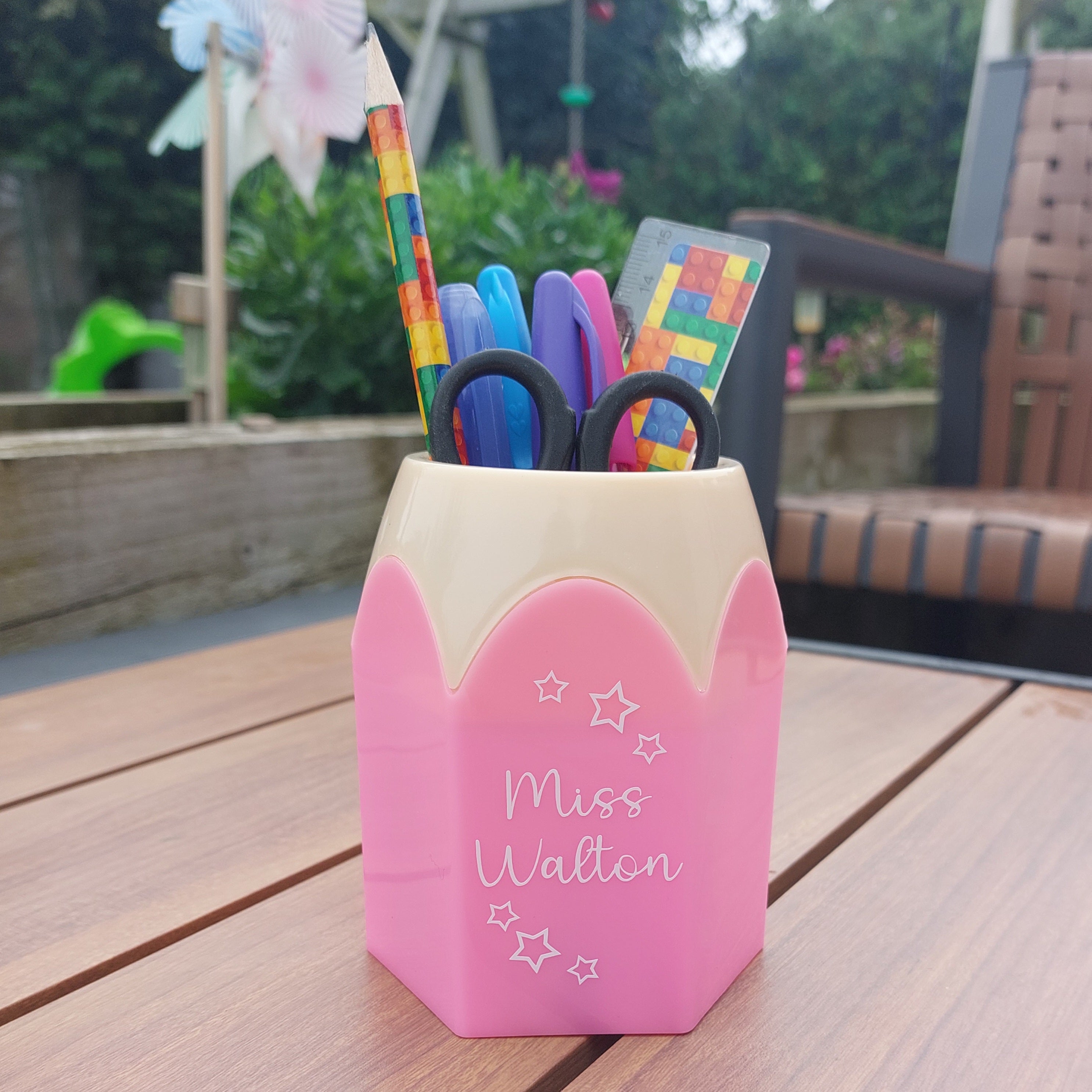 Personalised Teacher Pencil Pot, Teacher Thank You Gift, Teacher Pen Pot, Teacher Appreciation