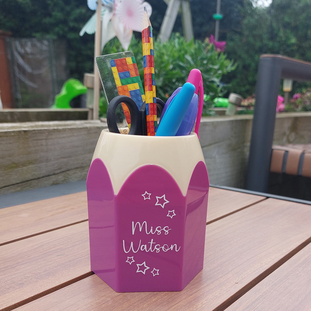 Personalised Teacher Pencil Pot, Teacher Thank You Gift, Teacher Pen Pot, Teacher Appreciation
