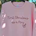 Personalised First Christmas as a Mrs Jumper – Bow Design