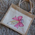 Personalised Teacher Tote Bag: Jute, Thank You Gift
