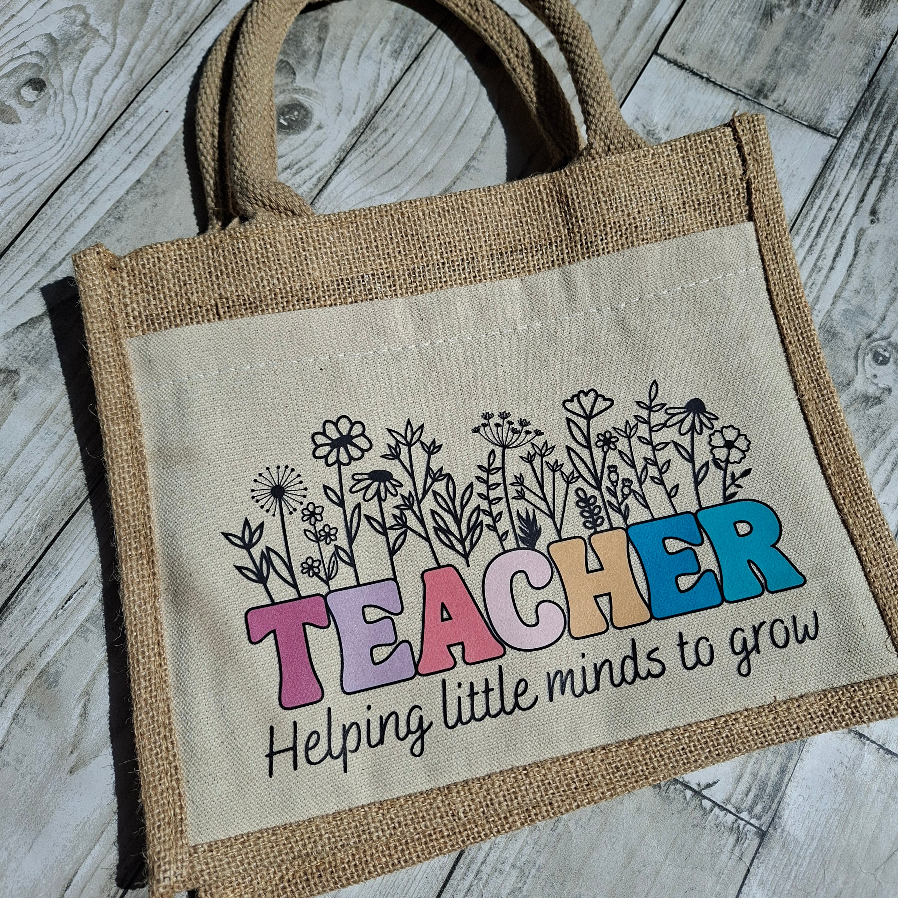 Helping little minds grow, Teacher Thank You Gift  Teacher Bag